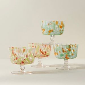 NEW Float Dessert Coupe Glasses, Set of 4